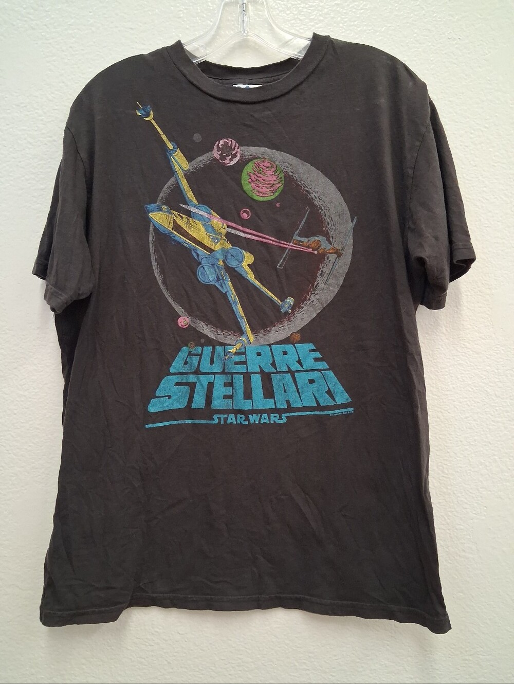 Vintage Junk Food Lucasfilm Star Wars Guerre Stellari T Shirt USA Men's Medium..